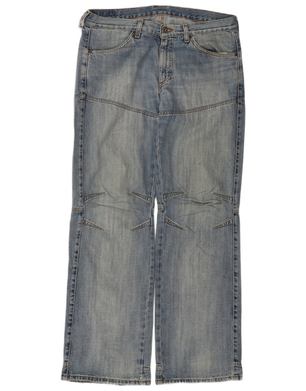 MUSTANG Mens Workwear Straight Jeans W33 L34 Algodão Azul