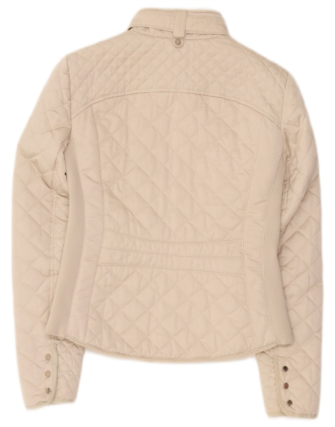 Jaqueta acolchoada feminina Zara UK 12 médio off white