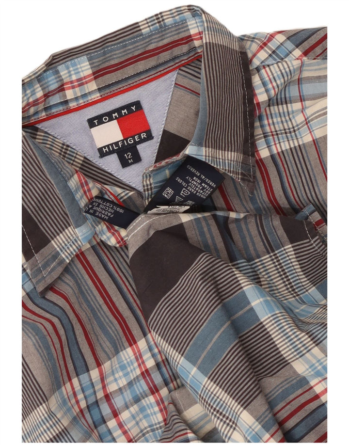 Camisa masculina Tommy Hilfiger 11-12 anos média xadrez multicolorida algodão