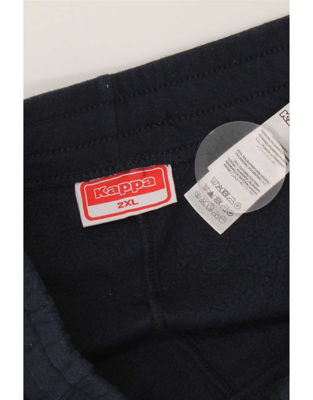 Calça de treino masculina Kappa Joggers 2XL poliéster azul marinho