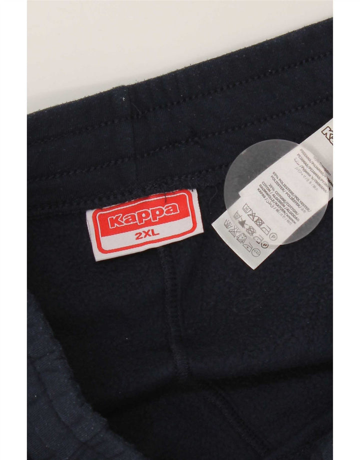 Calça de treino masculina Kappa Joggers 2XL poliéster azul marinho