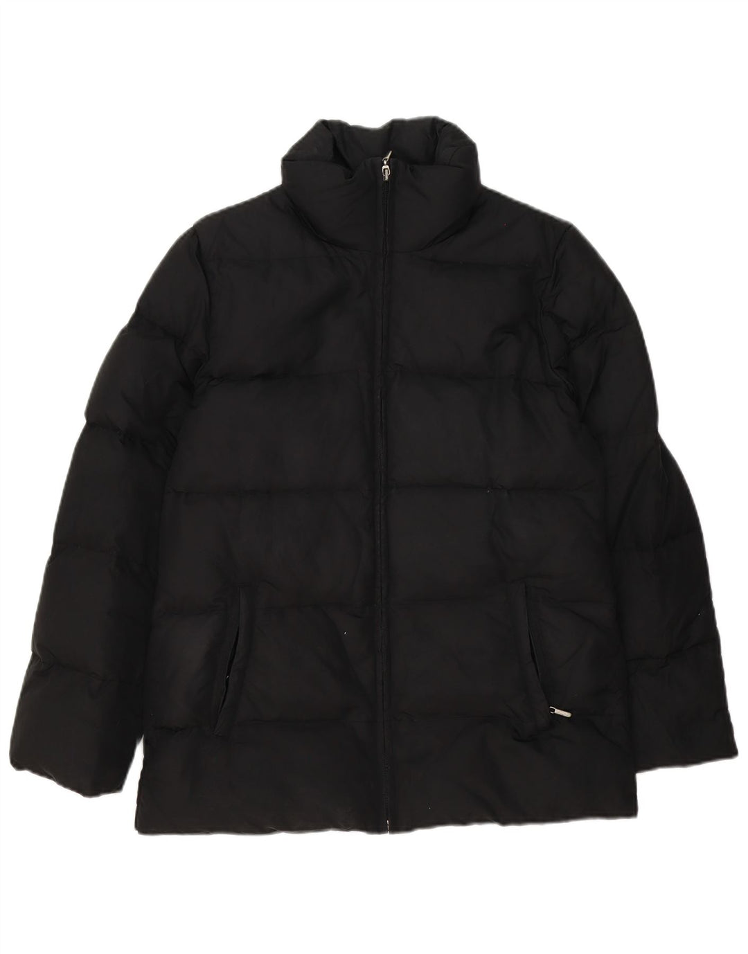 Jaqueta acolchoada feminina Zara UK 14 poliamida preta média