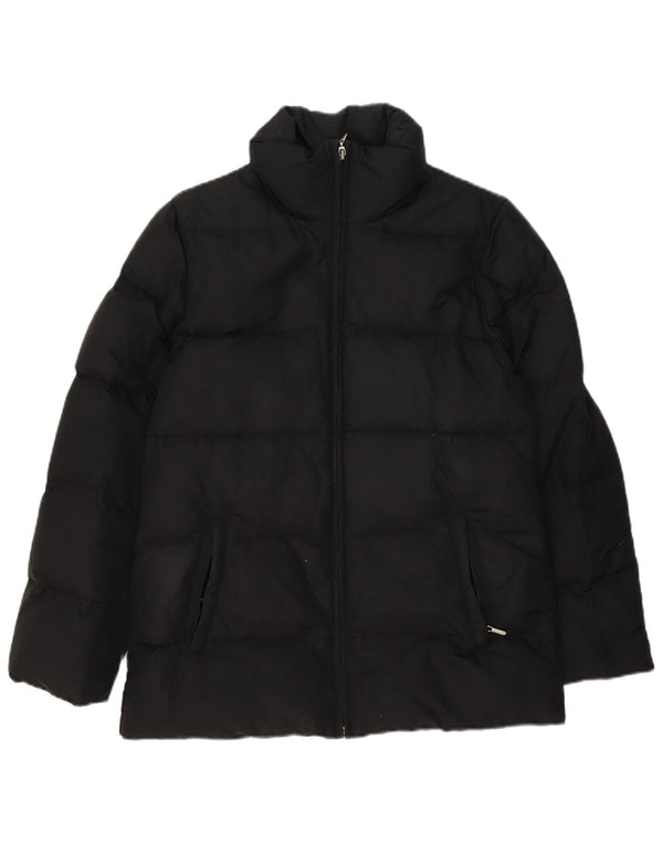 Jaqueta acolchoada feminina Zara UK 14 poliamida preta média