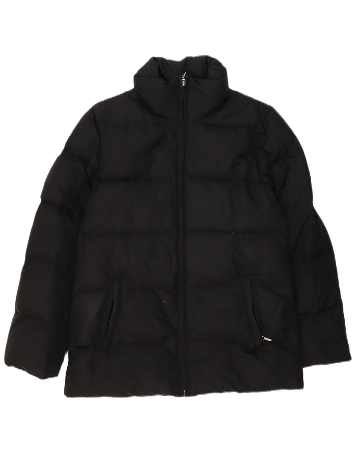 Jaqueta acolchoada feminina Zara UK 14 poliamida preta média