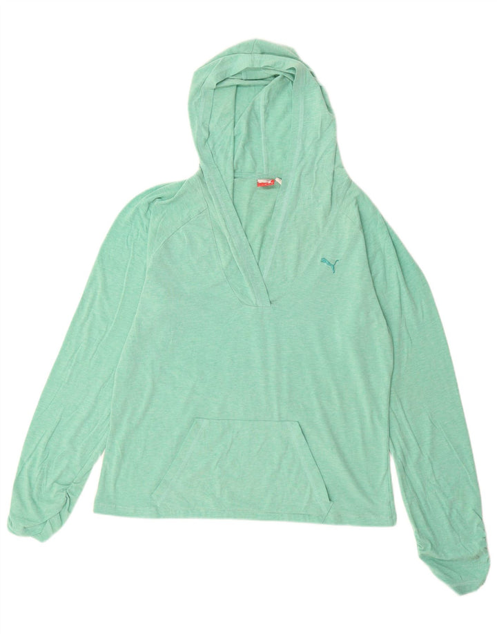 Jumper com capuz feminino PUMA UK 14 grande verde