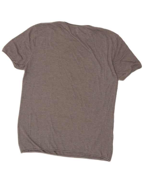 Zara Camiseta masculina grande cinza