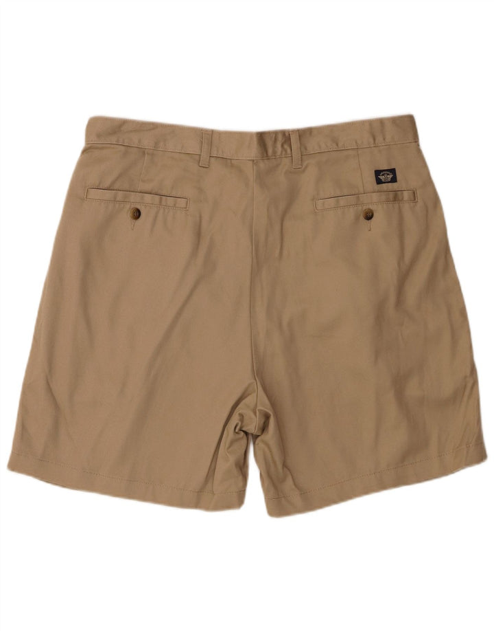 DOCKERS Masculino Khakis Pegged Chino Shorts W36 Grande Algodão Bege