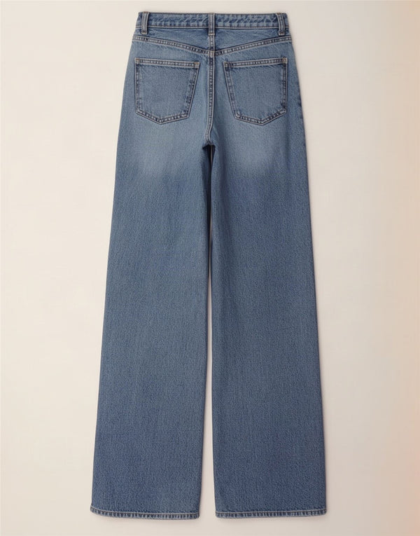 Zara Womens Wide Leg Jeans EU 34 2XS W24 L33 Blue Cotton