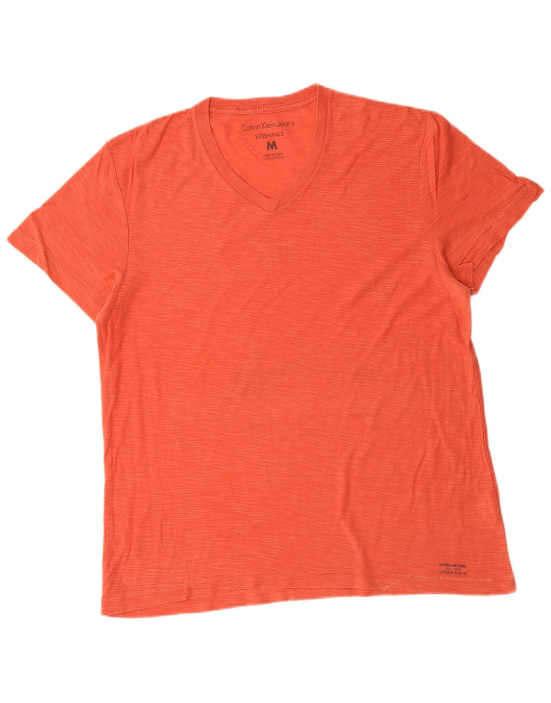 Camiseta masculina CALVIN KLEIN algodão laranja médio
