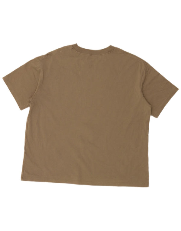 Camiseta Jordan Masculina Loose Fit Top Grande Algodão Bege