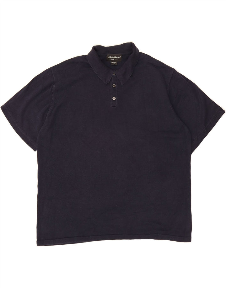 EDDIE BAUER Mens Polo Shirt XL Navy Blue Cotton Vintage Eddie Bauer and Second-Hand Eddie Bauer from Messina Hembry 