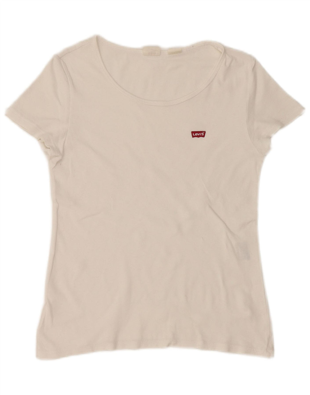 Camiseta feminina Levi's Crop Top UK 12 Médio Branco