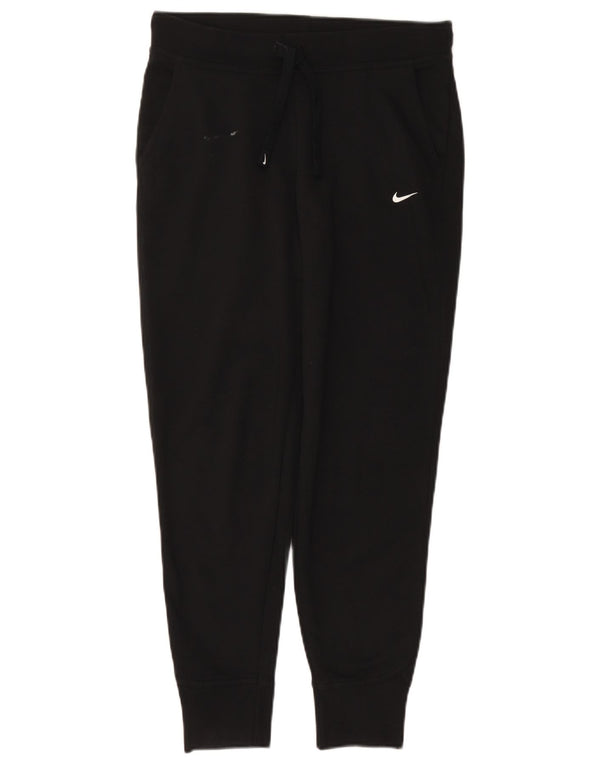 Nike Womens Dri Fit Calças de treino Joggers UK 10 pequeno algodão preto