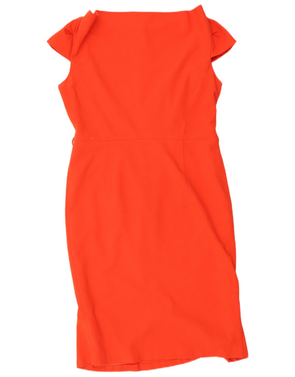 Próximo Vestido feminino com bainha UK 14 poliéster vermelho médio