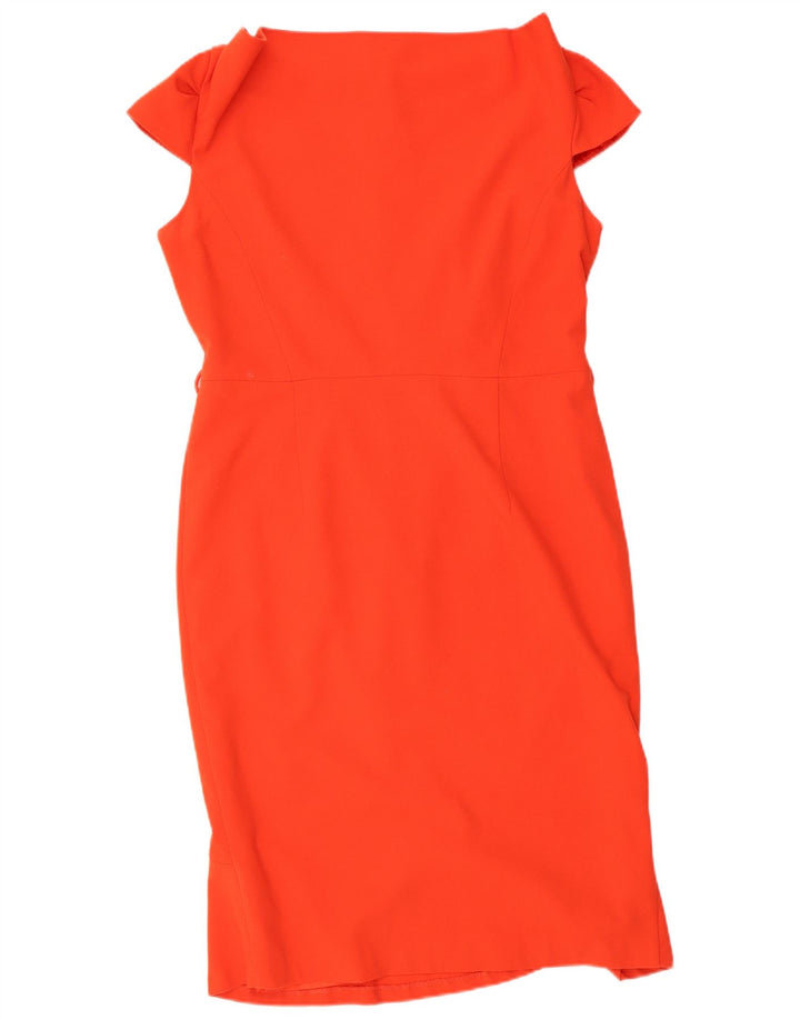 Próximo Vestido feminino com bainha UK 14 poliéster vermelho médio