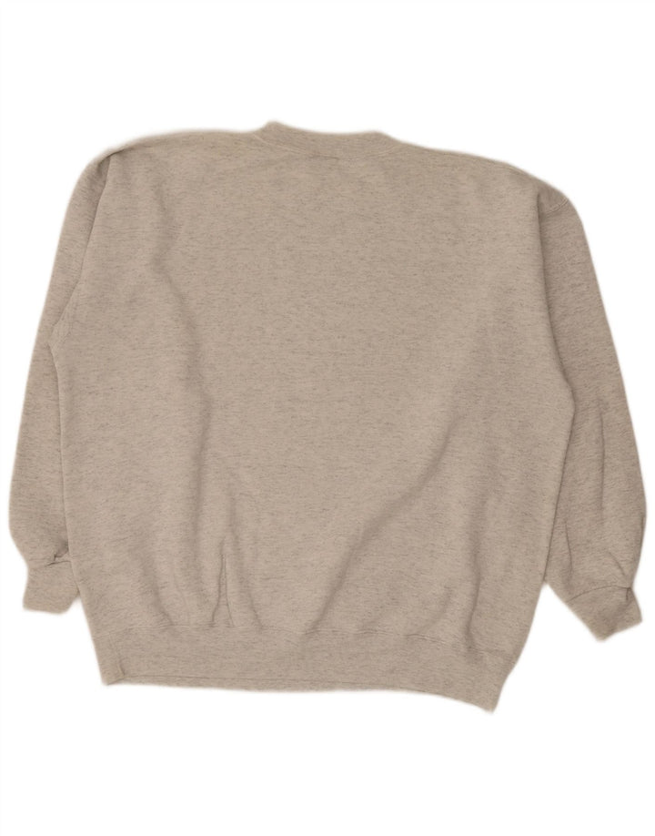 Moletom gráfico masculino vintage Jumper XL algodão cinza