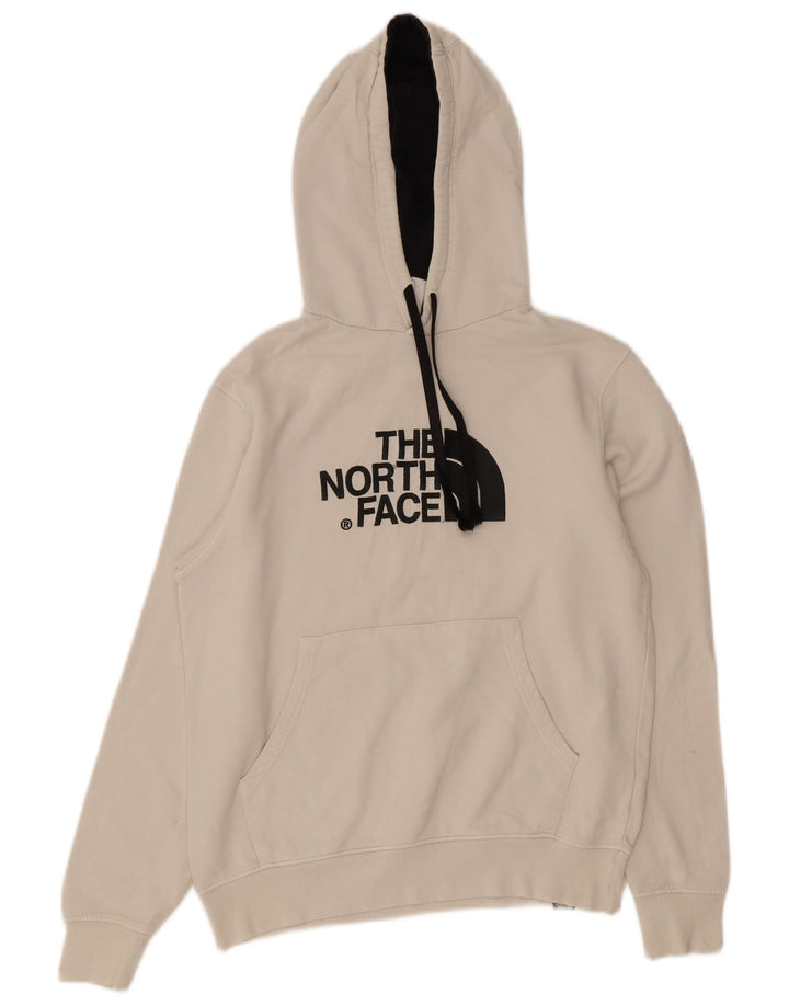 Suéter com capuz gráfico masculino The North Face, algodão branco médio