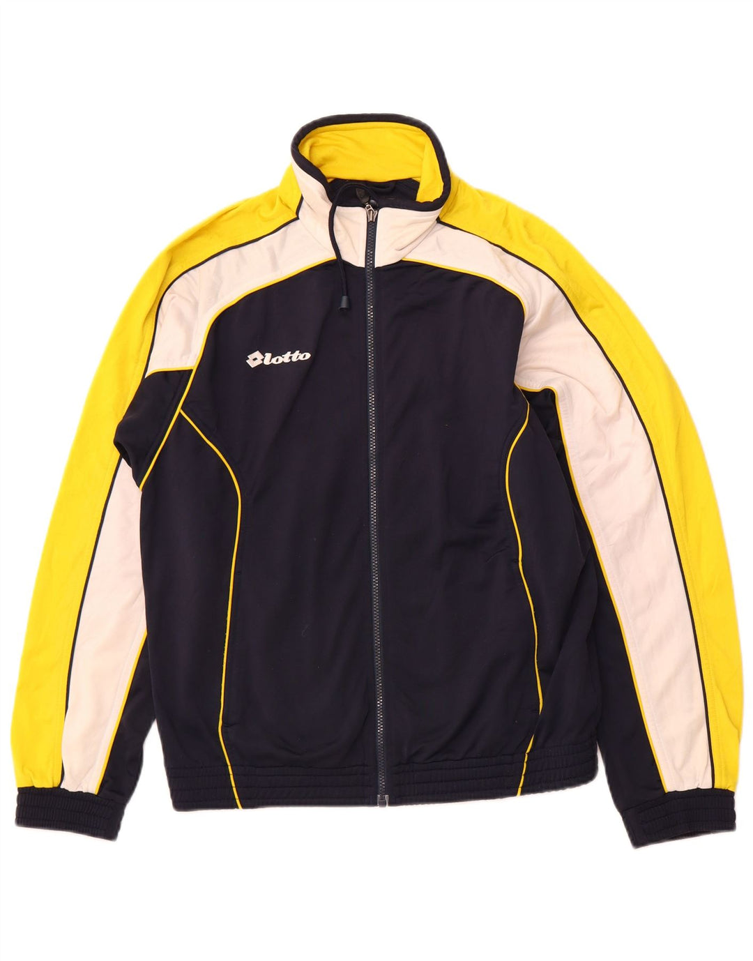 LOTTO Mens Treino Top Jaqueta Pequena Azul Marinho Colourblock Poliéster