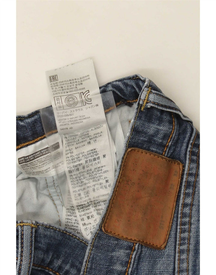 Levi's Masculino 511 Distressed Slim Jeans W32 L32 Azul Algodão