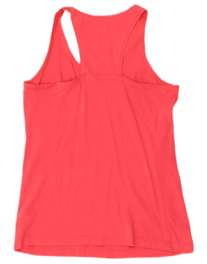 REEBOK Womens Graphic Vest Top UK 12 Médio Algodão Rosa