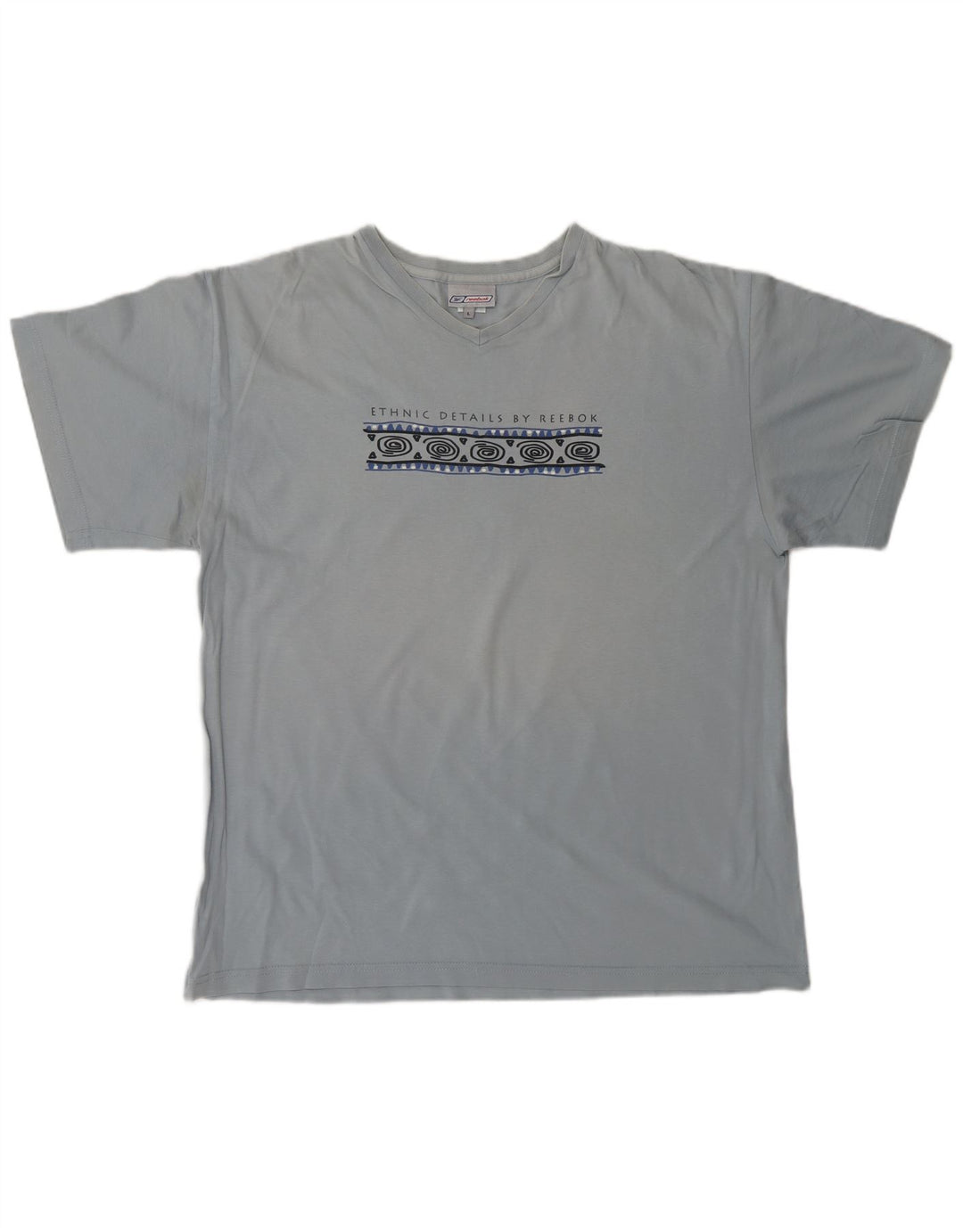 REEBOK Camiseta masculina gráfica Top grande algodão azul
