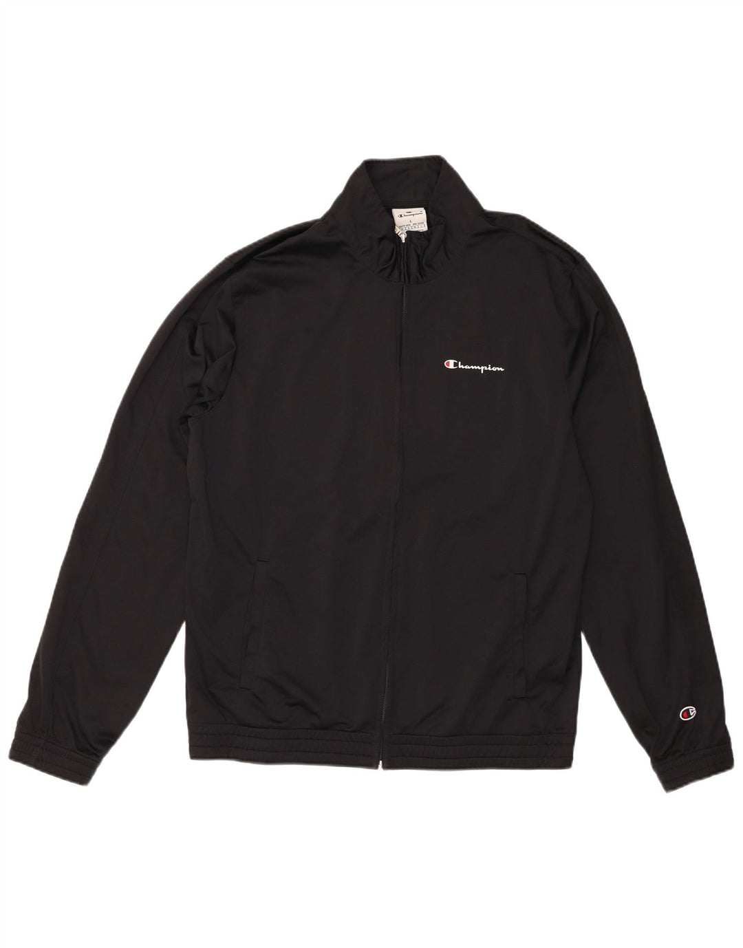 CHAMPION Mens Treino Top Jaqueta Grande Poliéster Preto