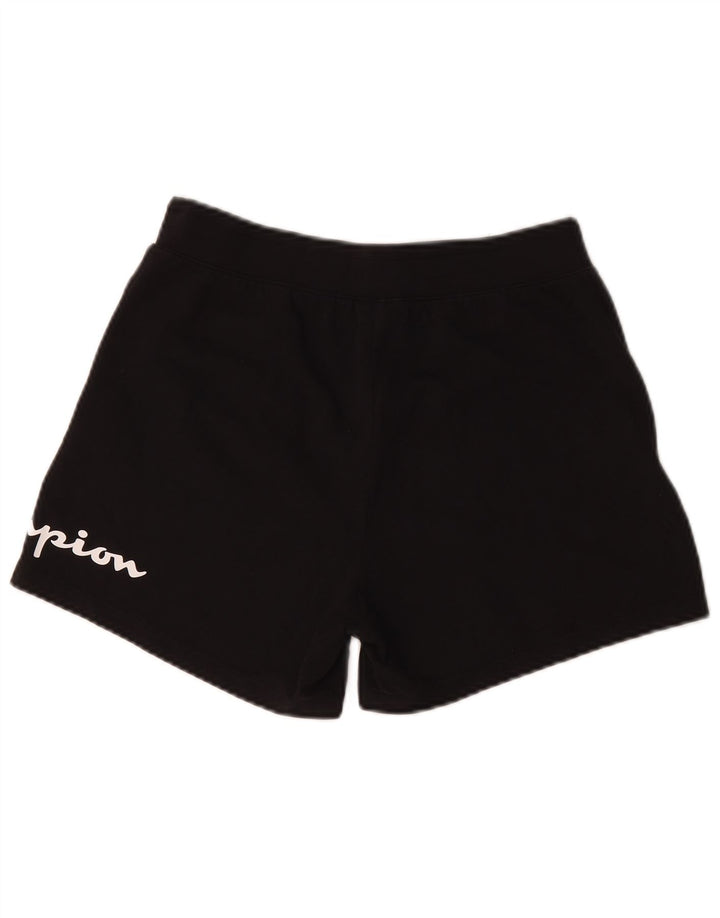Shorts esportivos gráficos femininos Champion UK 14 médio preto