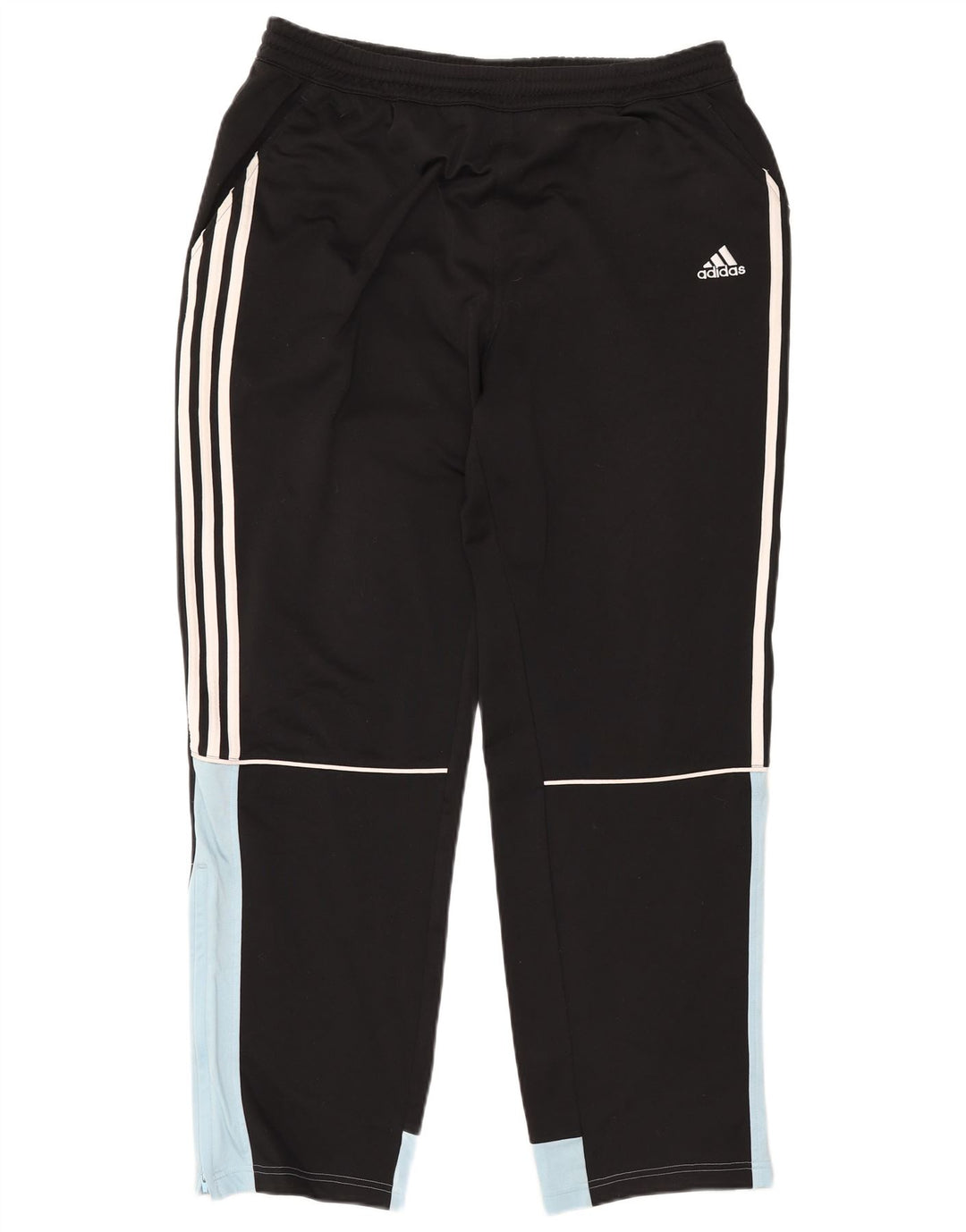 Calças de treino masculinas ADIDAS UK 42/44 poliéster preto grande