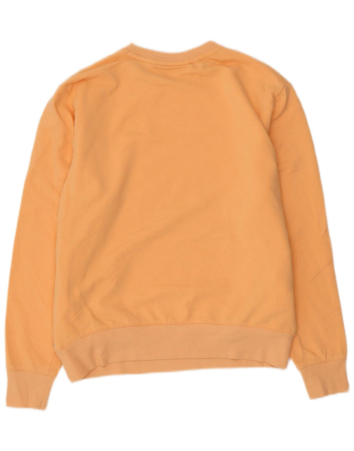Fila moletom feminino oversized jumper UK 10 pequeno algodão laranja