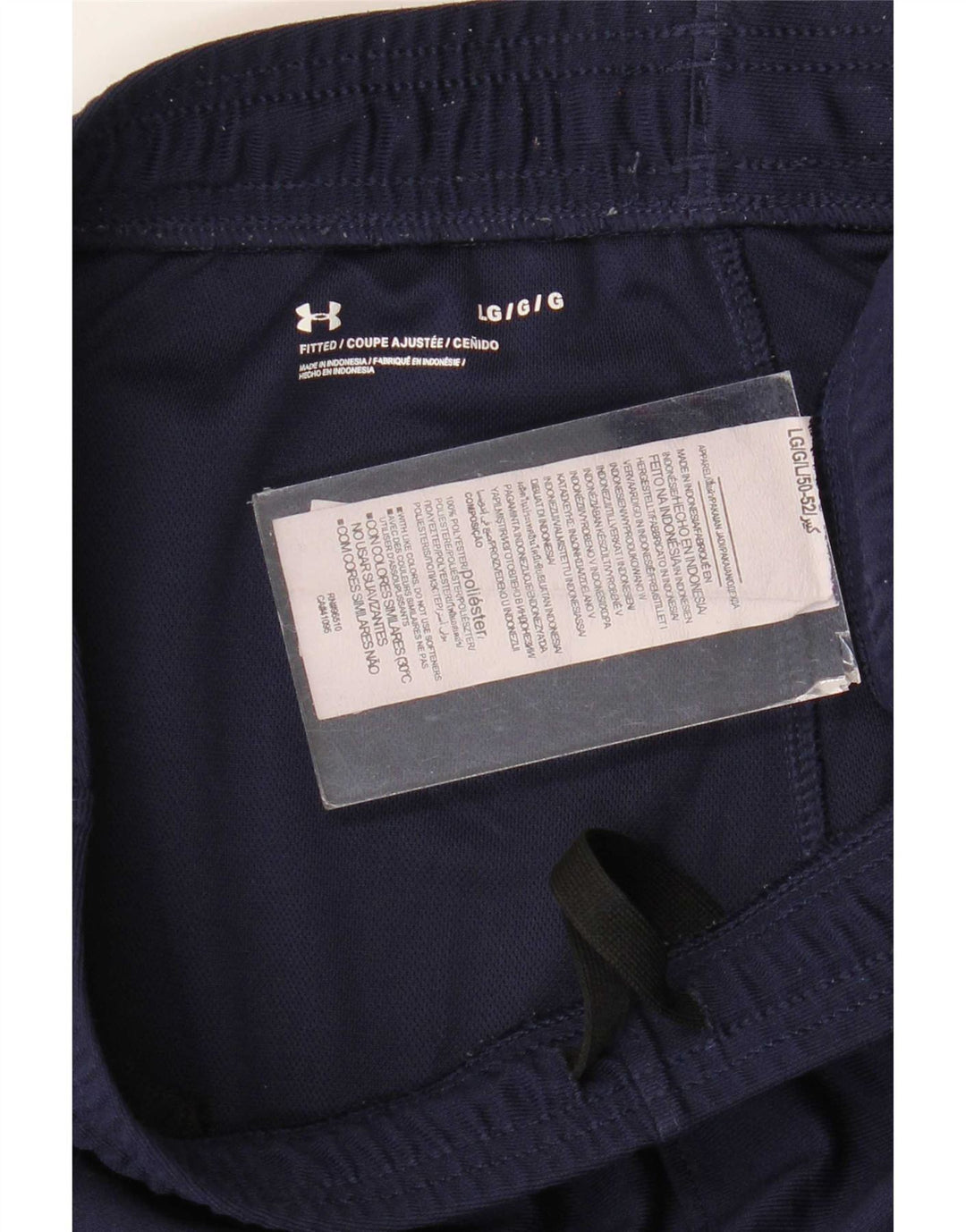 Calça de treino masculina Under Armour grande poliéster azul marinho
