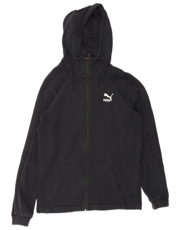 Suéter Puma masculino com capuz e zíper XS algodão preto