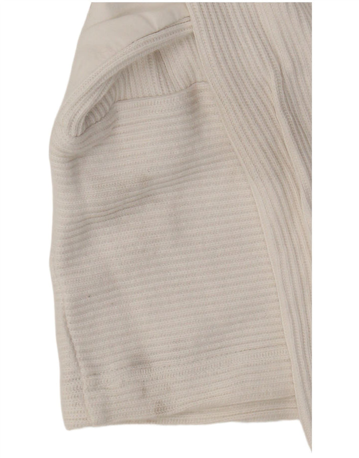 Suéter feminino Together com gola e zíper gráfico Reino Unido 10/12 médio branco