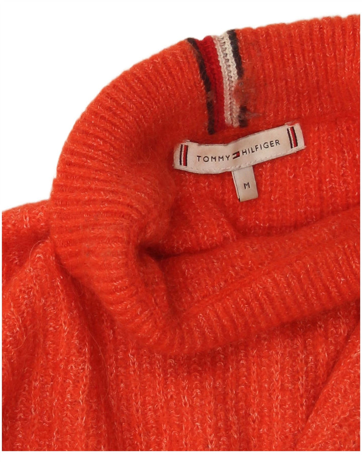 Suéter feminino Tommy Hilfiger com gola redonda e gola redonda, tamanho 14, médio, laranja