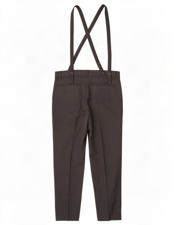 Sisley Macacão feminino casual calças IT 44 médio W30 L28 listrado cinza