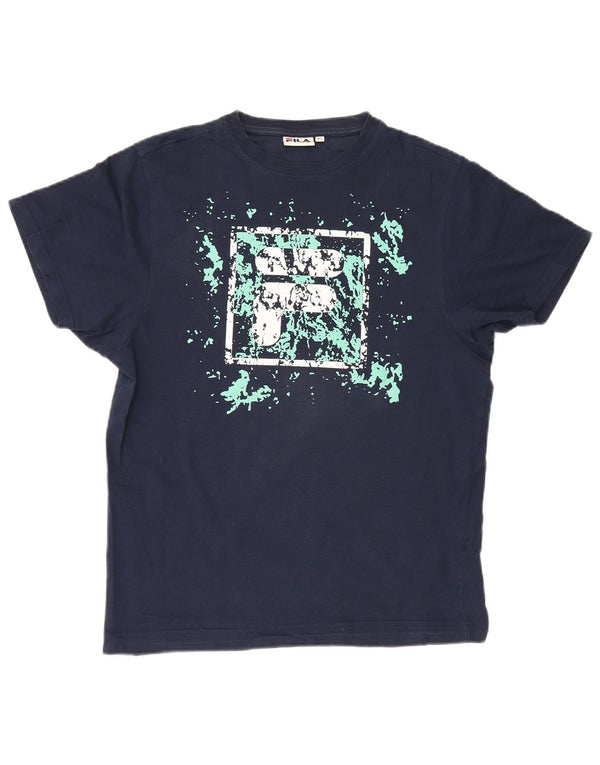 Camiseta masculina Fila Graphic XS azul marinho