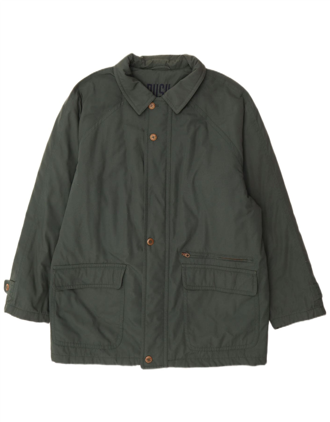 Jaqueta utilitária masculina Bush UK 46 3XL poliéster verde