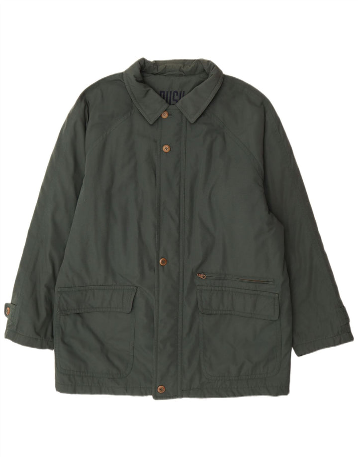 Jaqueta utilitária masculina Bush UK 46 3XL poliéster verde