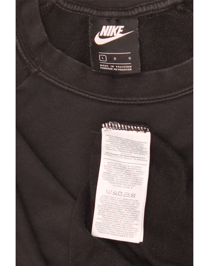 Moletom feminino Nike Jumper UK 16 grande algodão preto