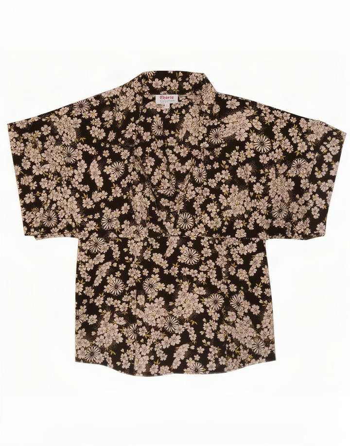 blusa feminina cherie top IT 42 médio preto floral