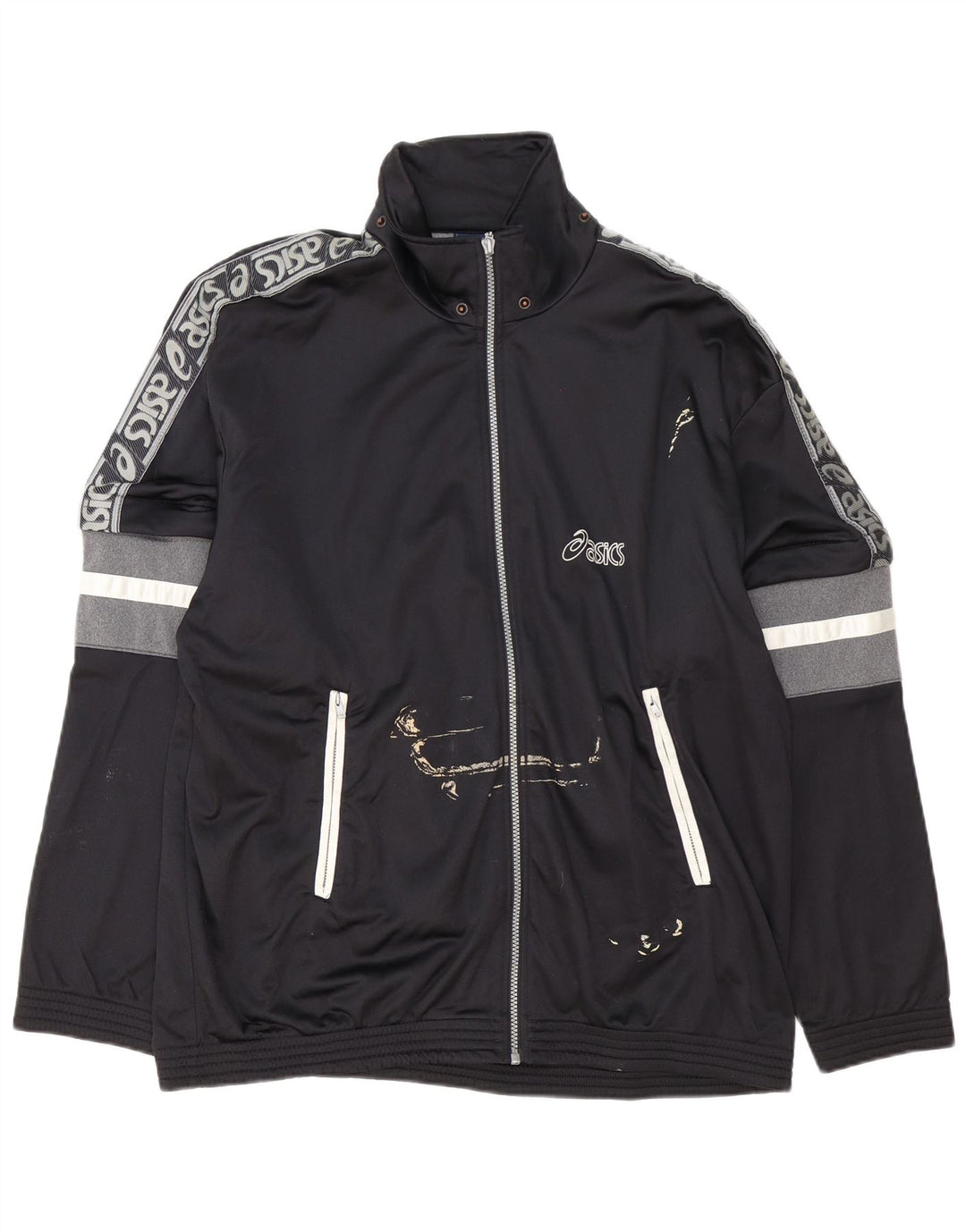 Jaqueta Asics Masculina Graphic Tracksuit IT 54 XL Preto Colorblock