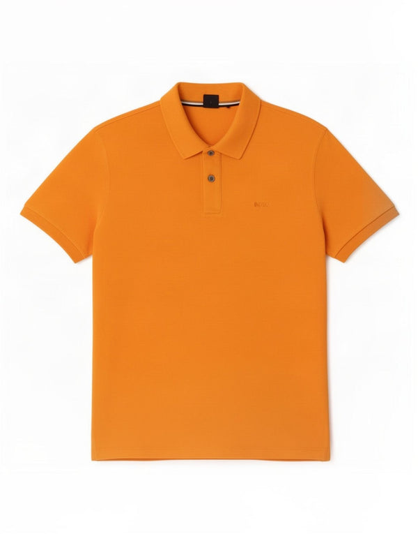 Camisa polo masculina Hugo Boss grande algodão laranja
