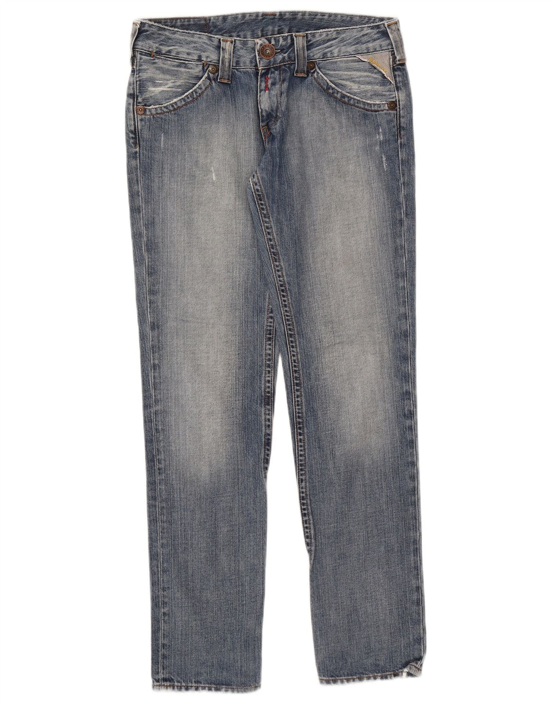 Replay Jeans reto feminino W28 L30 azul algodão