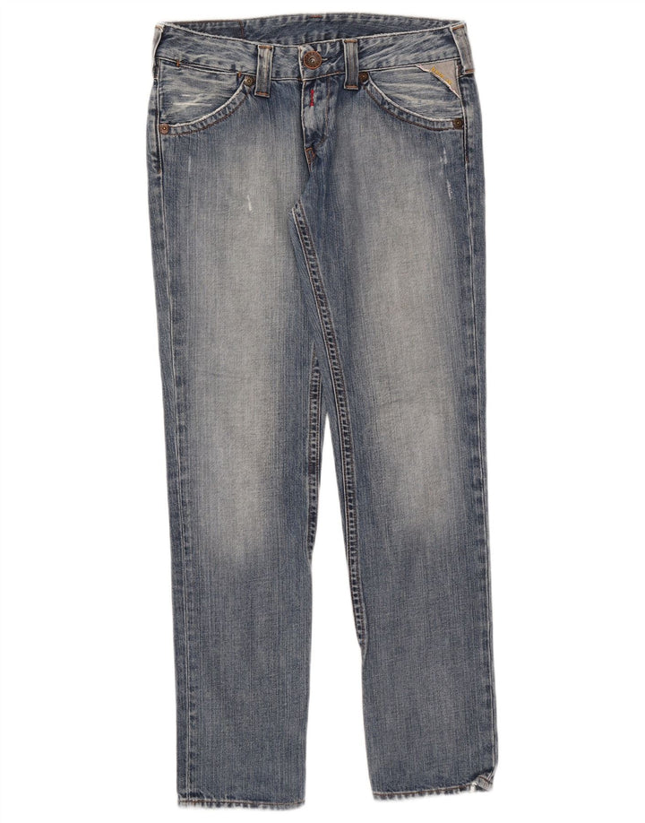 Replay Jeans reto feminino W28 L30 azul algodão