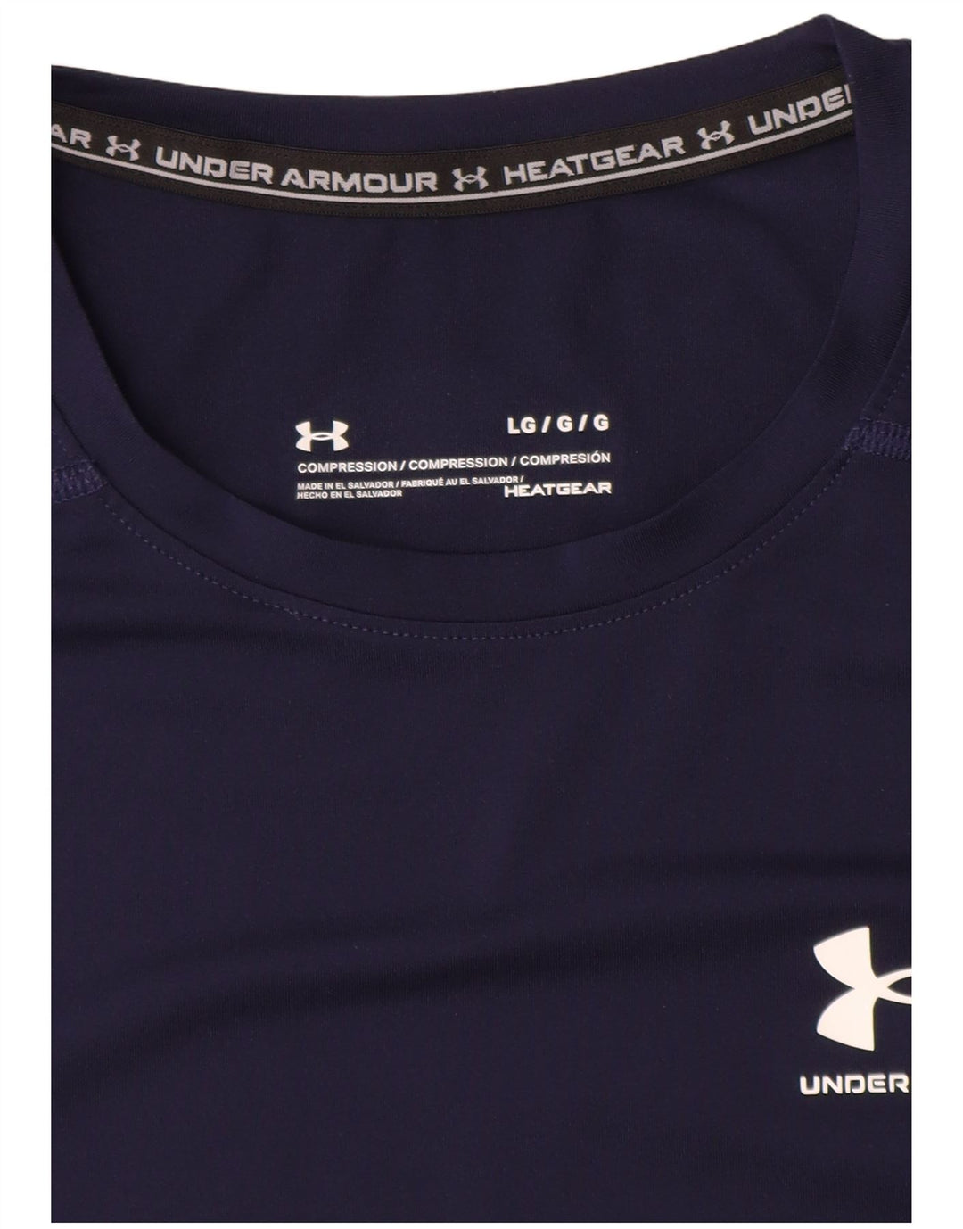 UNDER ARMOUR Camiseta masculina Heat Gear Top grande sintético azul marinho