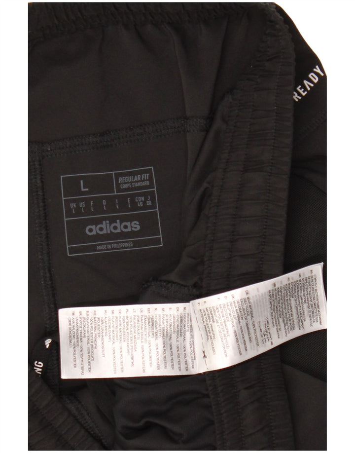 Calça de treino masculina Adidas Aeroready Regular Fit grande poliéster preto