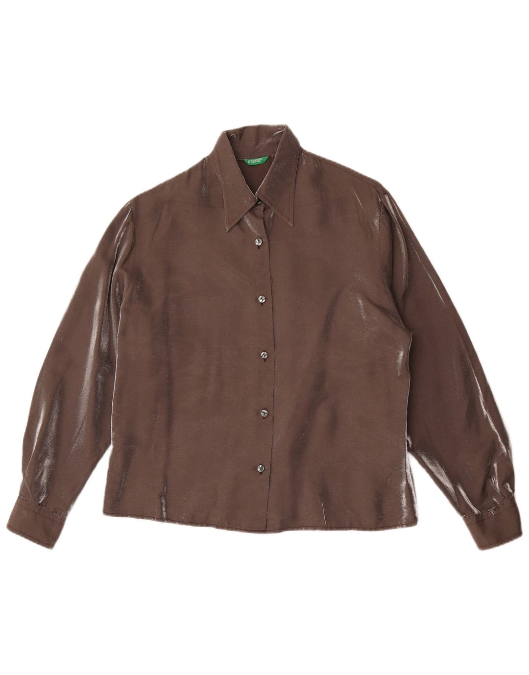 Blusa feminina Benetton IT 44 viscose cinza médio