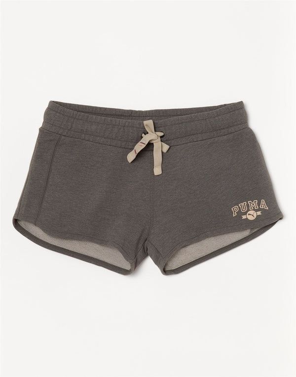 Shorts esportivos femininos Puma UK 14 grande W32 cinza