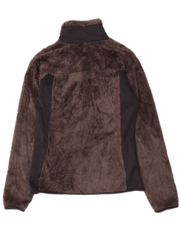 Jaqueta de lã feminina Columbia UK 14 poliéster colorblock cinza médio