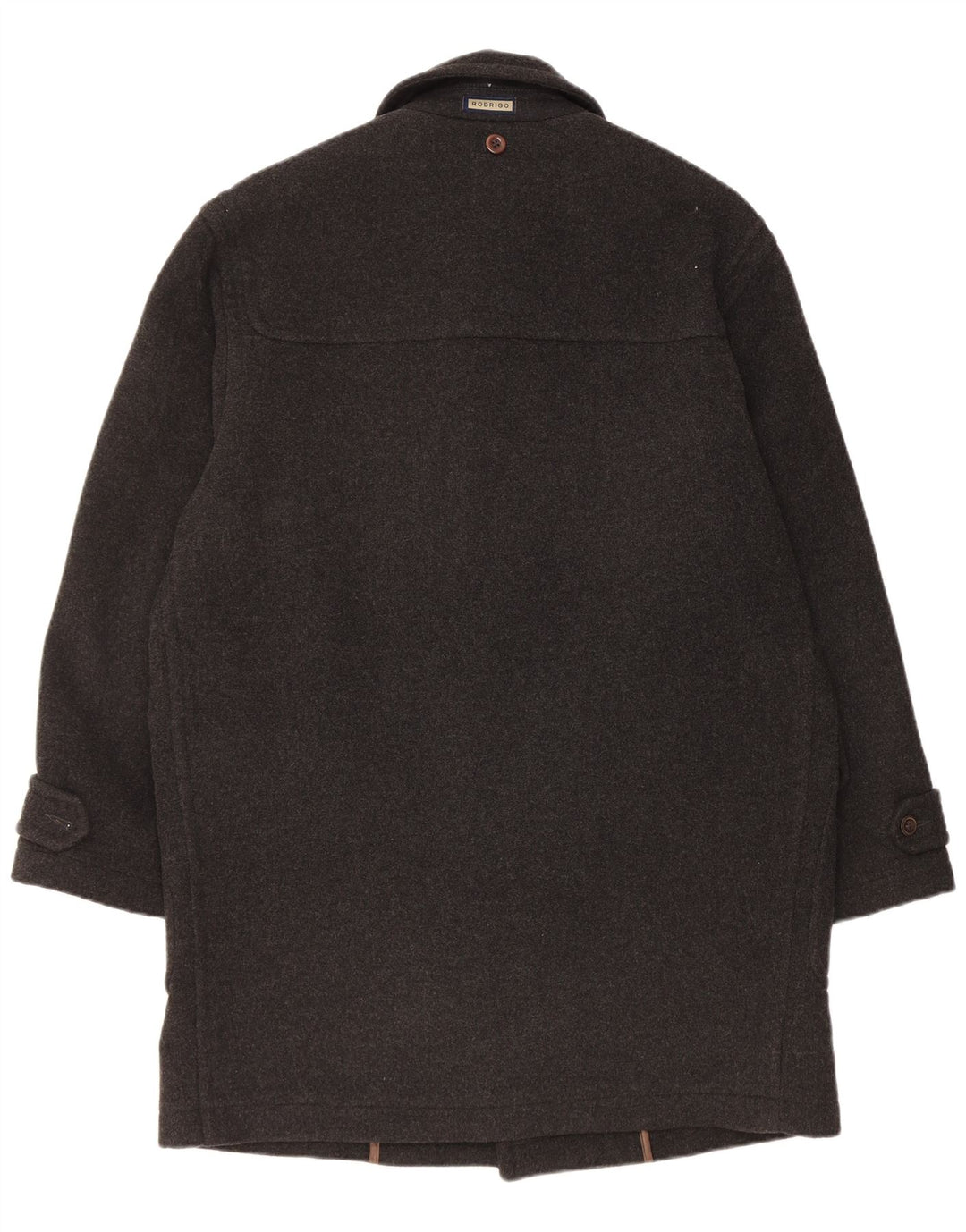 Rodrigo Mens Loose Fit Duffle Coat IT 48 Médio Lã Preta