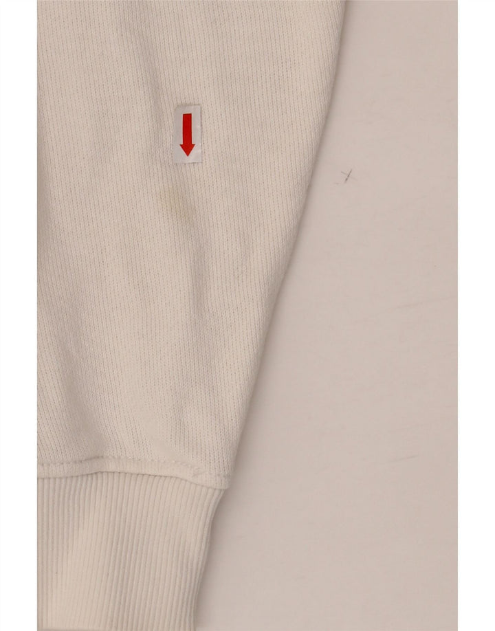 TOMMY HILFIGER Mens Graphic Sweatshirt Jumper XS White Cotton